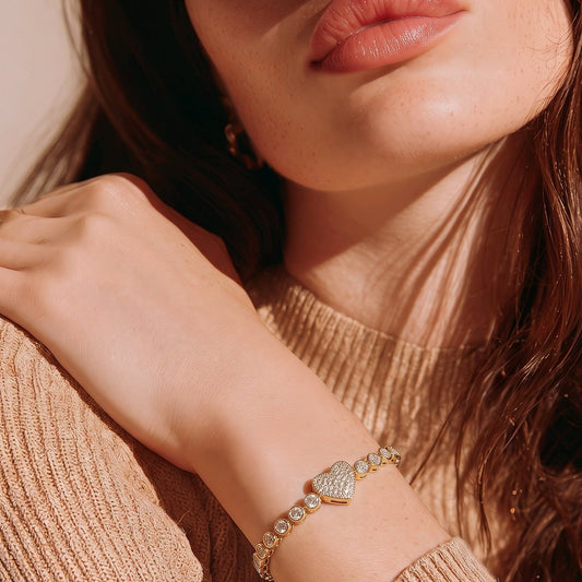 Pulsera graduable corazón
