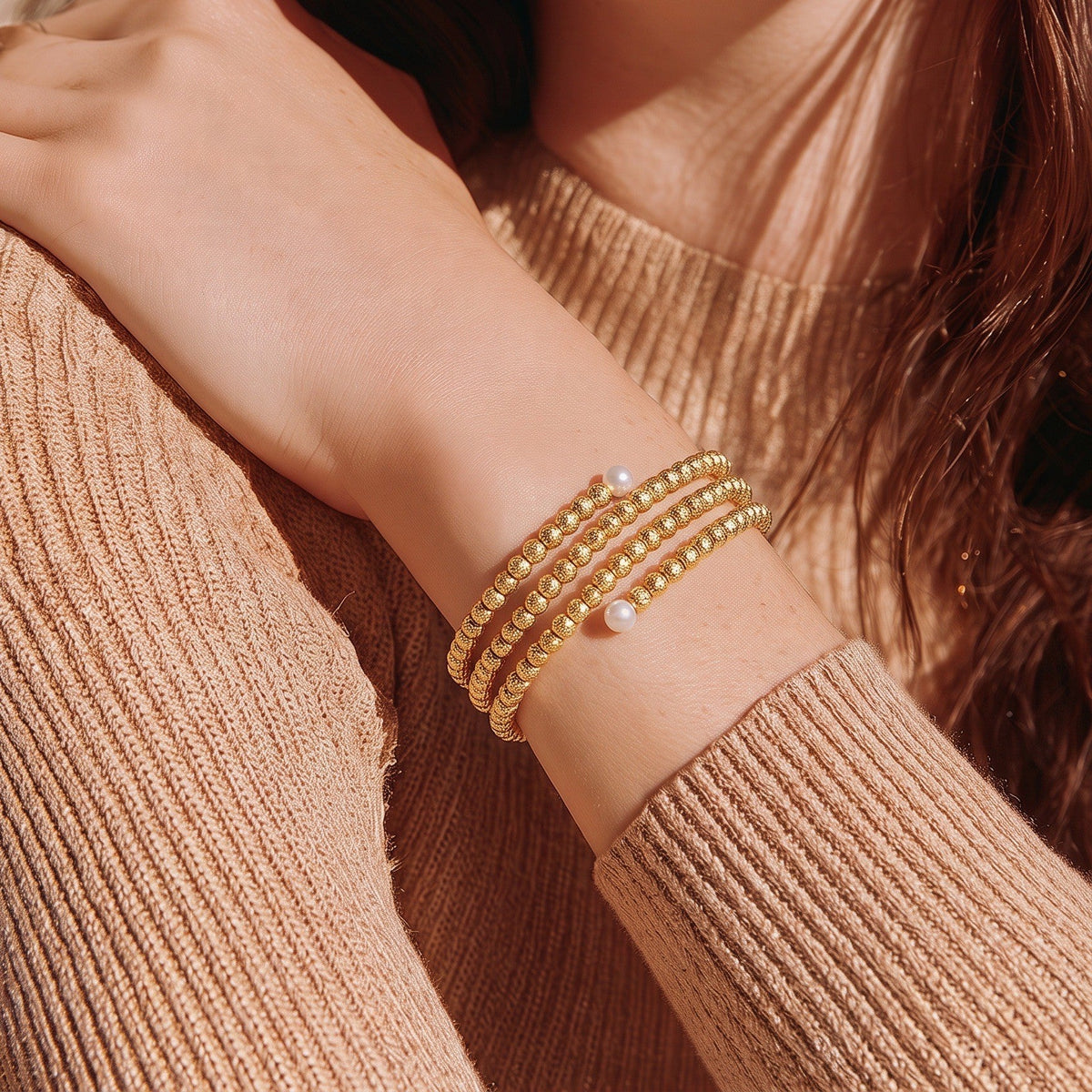Pulsera espiral bañin diamantado