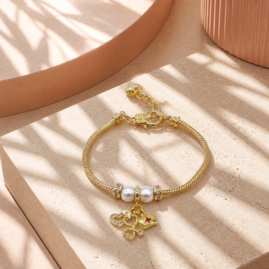 Pulsera tipo pandora enfermería
