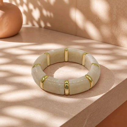 Pulsera resina beige