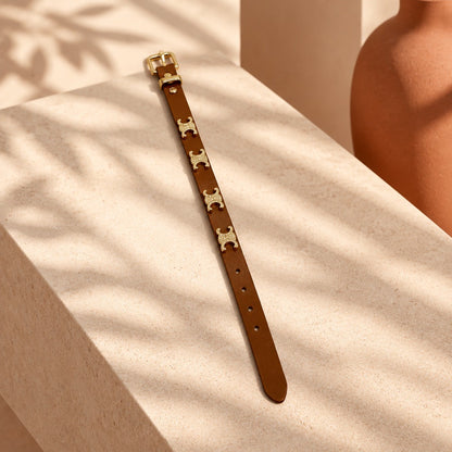Pulsera celine cuero café
