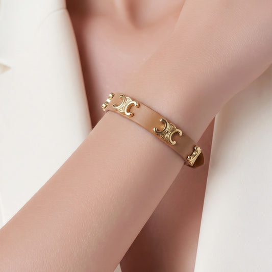 Pulsera celine cuero café
