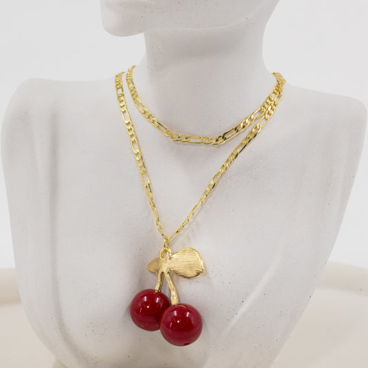 Collar rodio maxi cereza