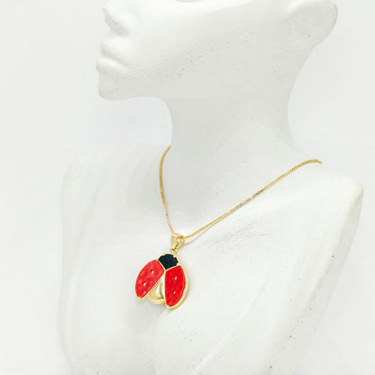 Collar rodio maxi mariquita