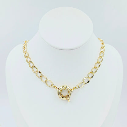 Collar rodio cadena eslabones