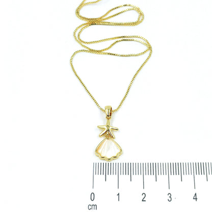 Collar rodio concha estrella