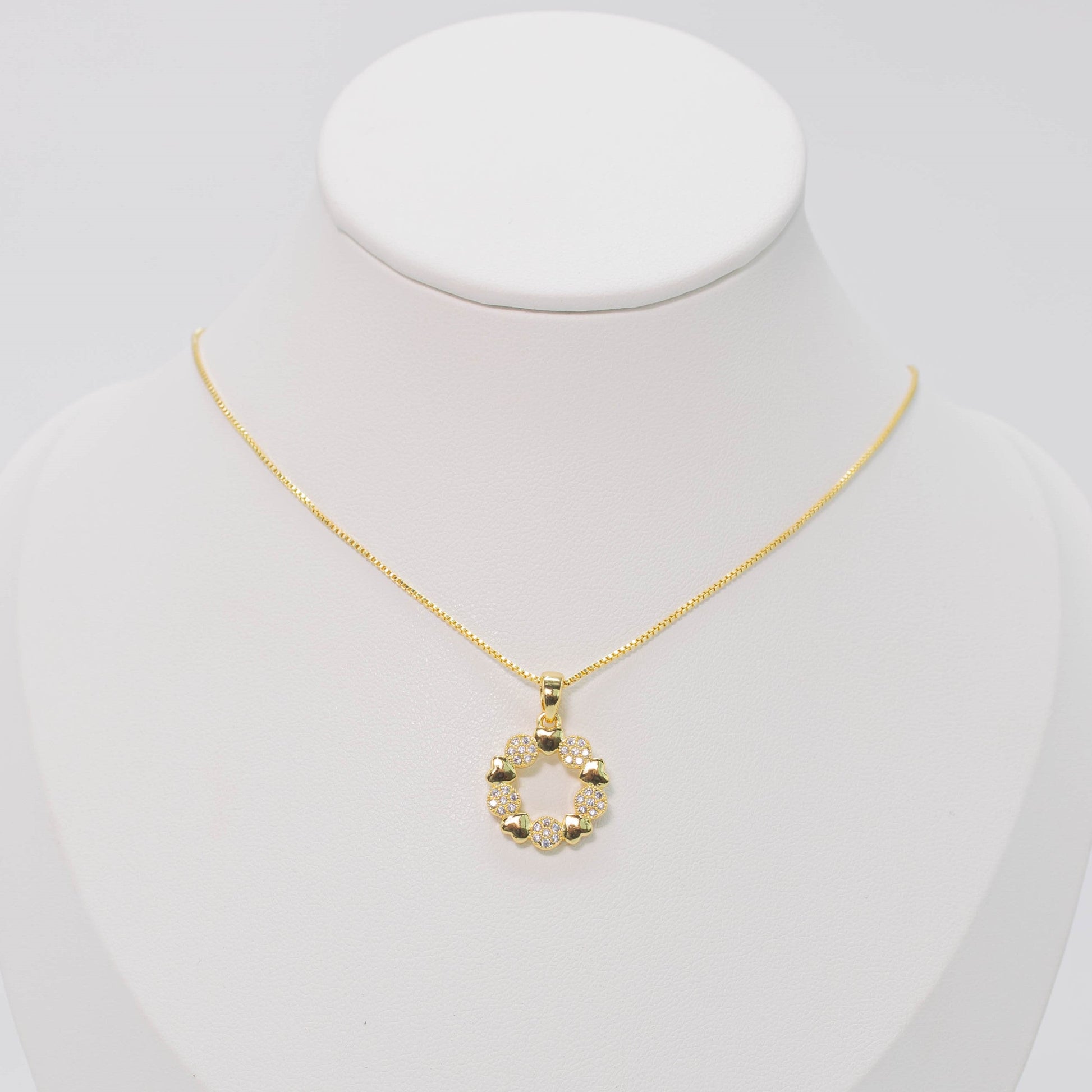 Collar rodio Corona corazón