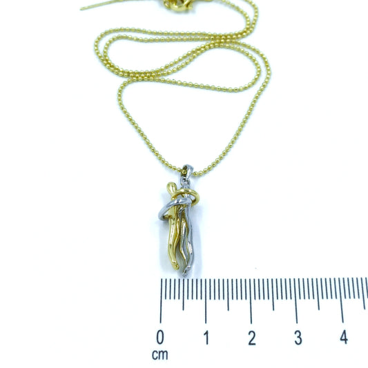 Collar rodio abrazo Amulí