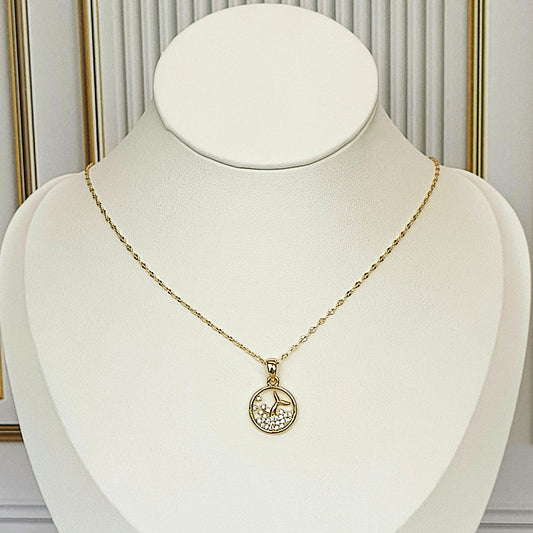 Collar rodio arbol vida