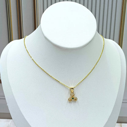 Collar rodio esmeralda