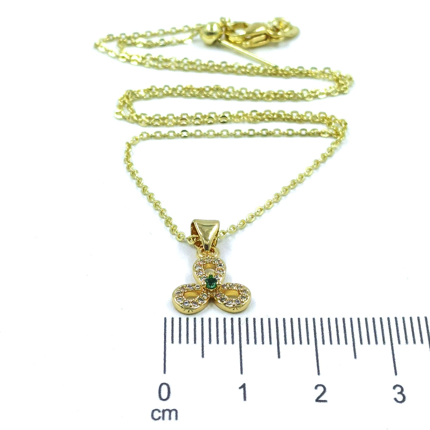 Collar rodio esmeralda