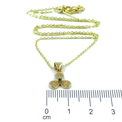 Collar rodio esmeralda