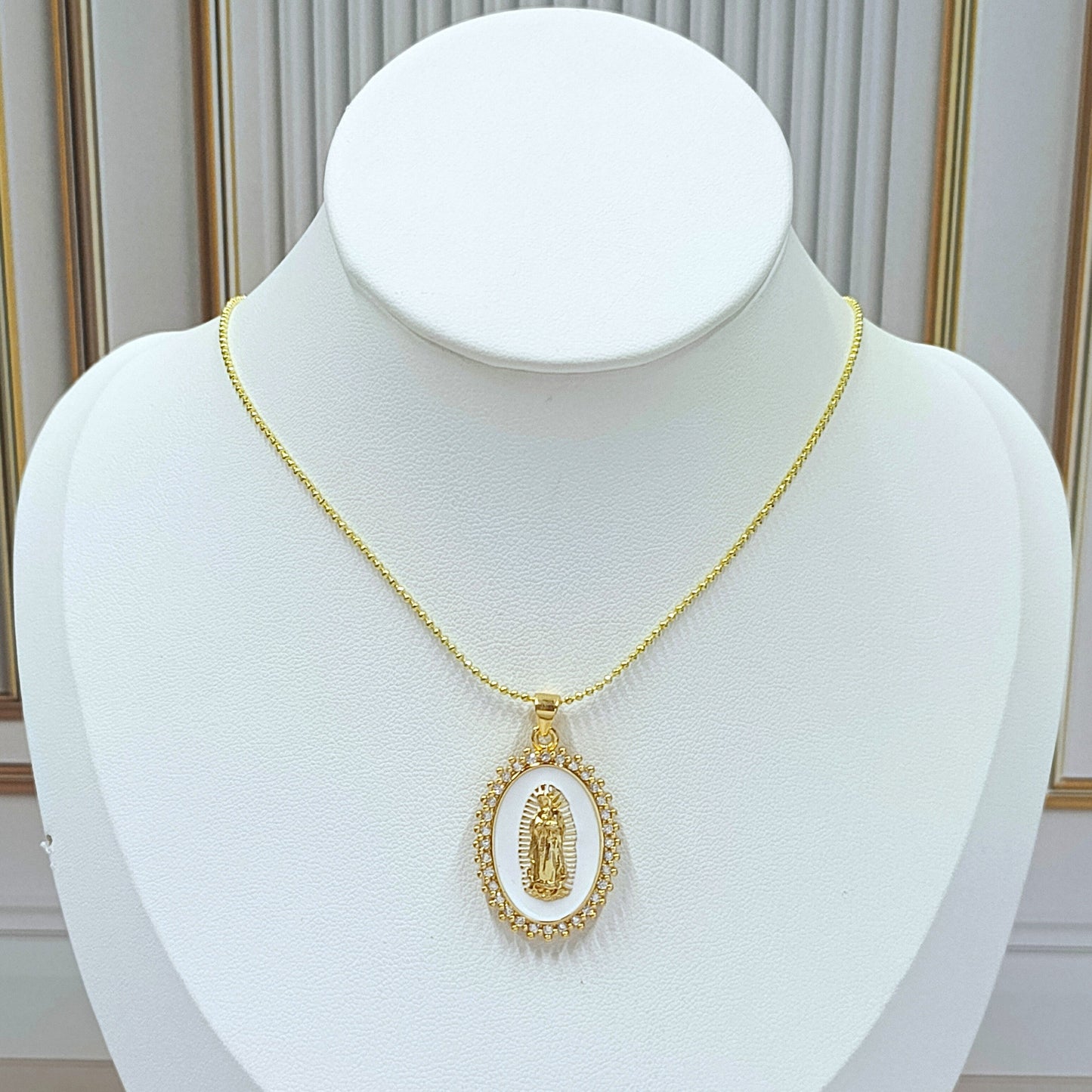 Collar rodio maxi virgen