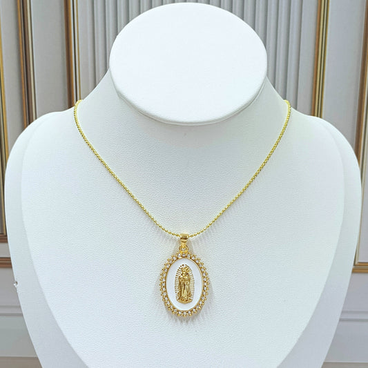 Collar rodio maxi virgen