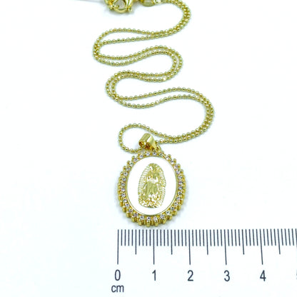 Collar rodio maxi virgen