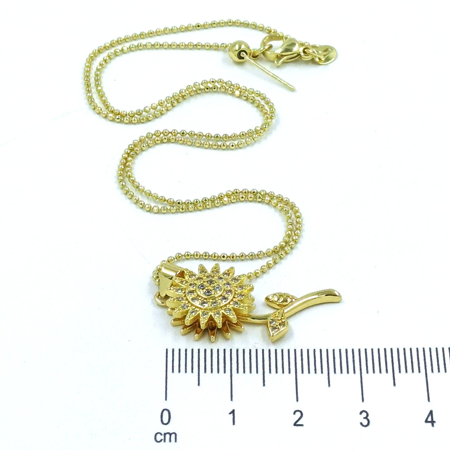 Collar rodio girasol móvil