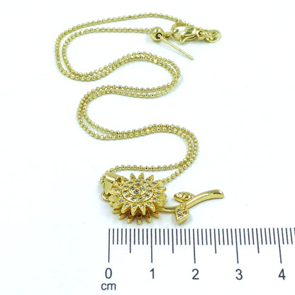 Collar rodio girasol móvil