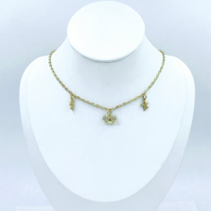 Collar rodio cangrejo