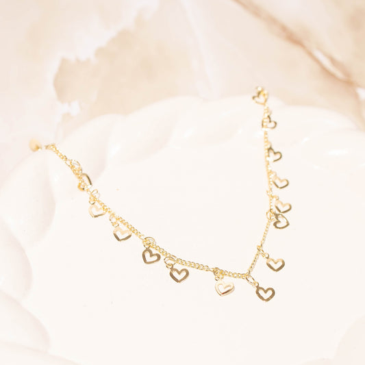 Tobillera cilueta corazón Amulí