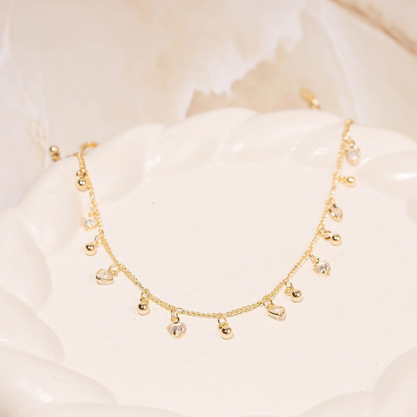 Tobillera corazón cristal Amulí