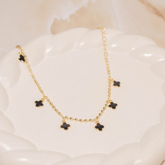 Tobillera Van cleef negro Amulí