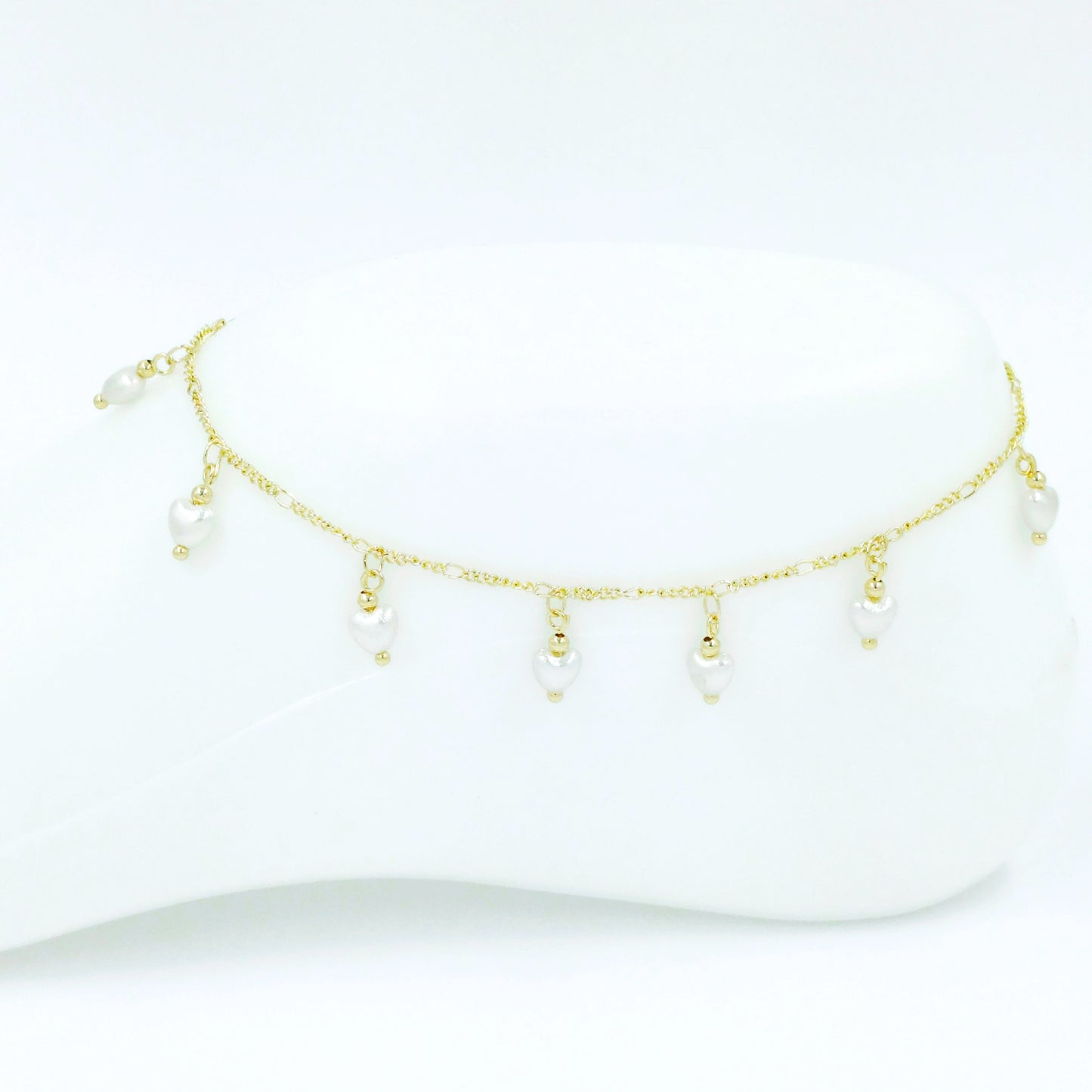 Tobillera Perla corazón