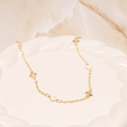 Tobillera Vancleef blanco Amulí