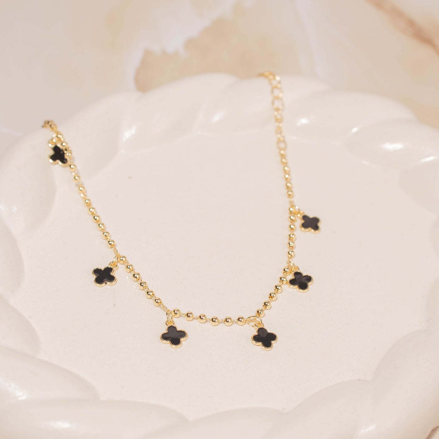 Tobillera Van cleef negro Amulí