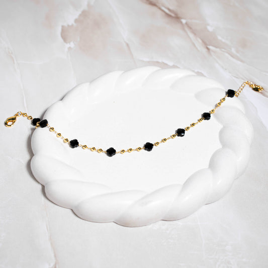 Tobillera van cleef zircón negro