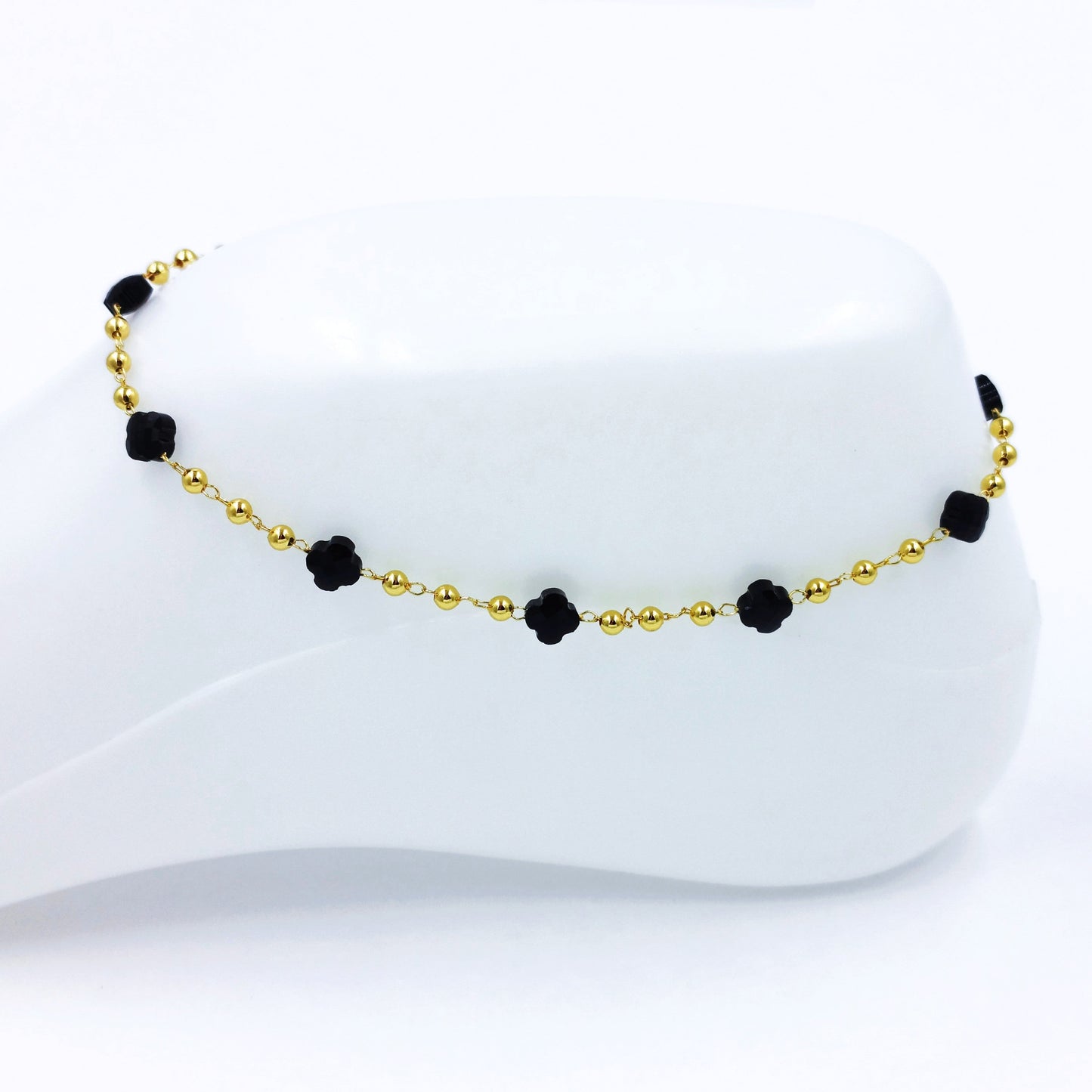 Tobillera van cleef zircón negro
