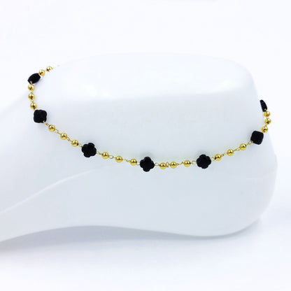 Tobillera van cleef zircón negro