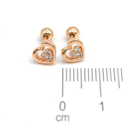 Topo seguridad doble corazon zircón