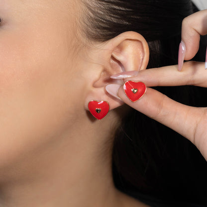 Topo corazon esmaltado (1,4cm)