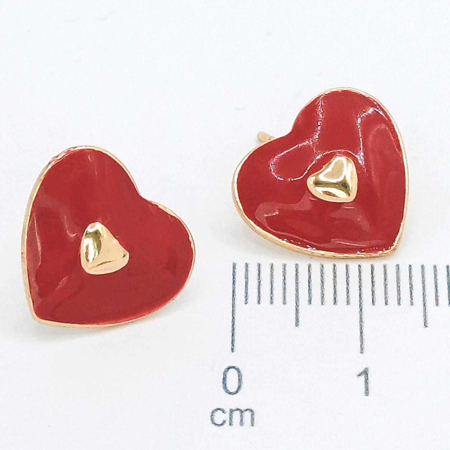 Topo corazon esmaltado (1,4cm) Amulí