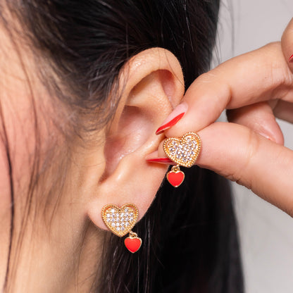 Topo dije corazon esmaltado  Amulí