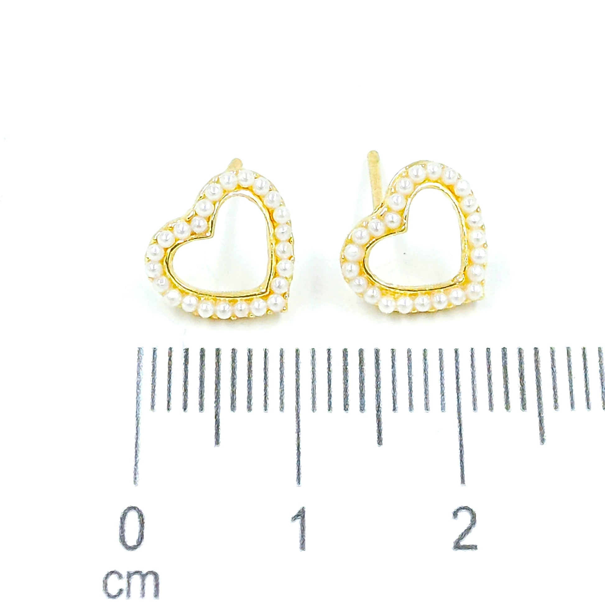 Topo Mini perlas silueta corazón 