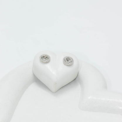 Topo Silueta corazón micro zircón 