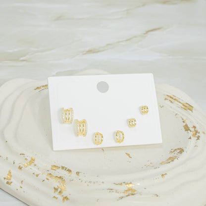 Topo trío 3 líneas microzircon