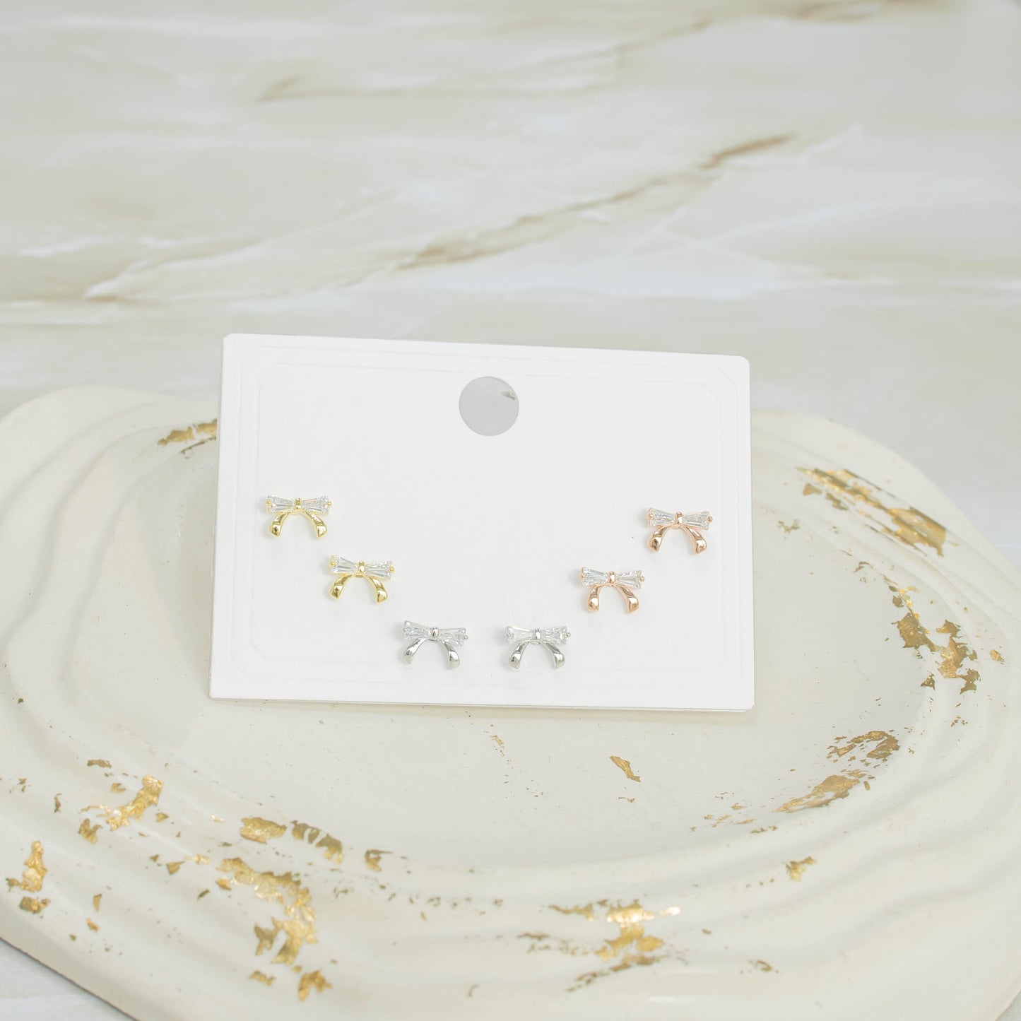 Topo trío moños baguete 3 oros