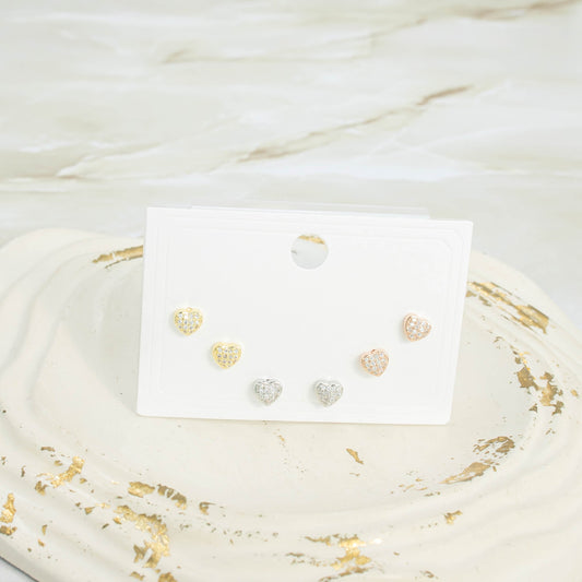 Topo trío corazones 3 oros