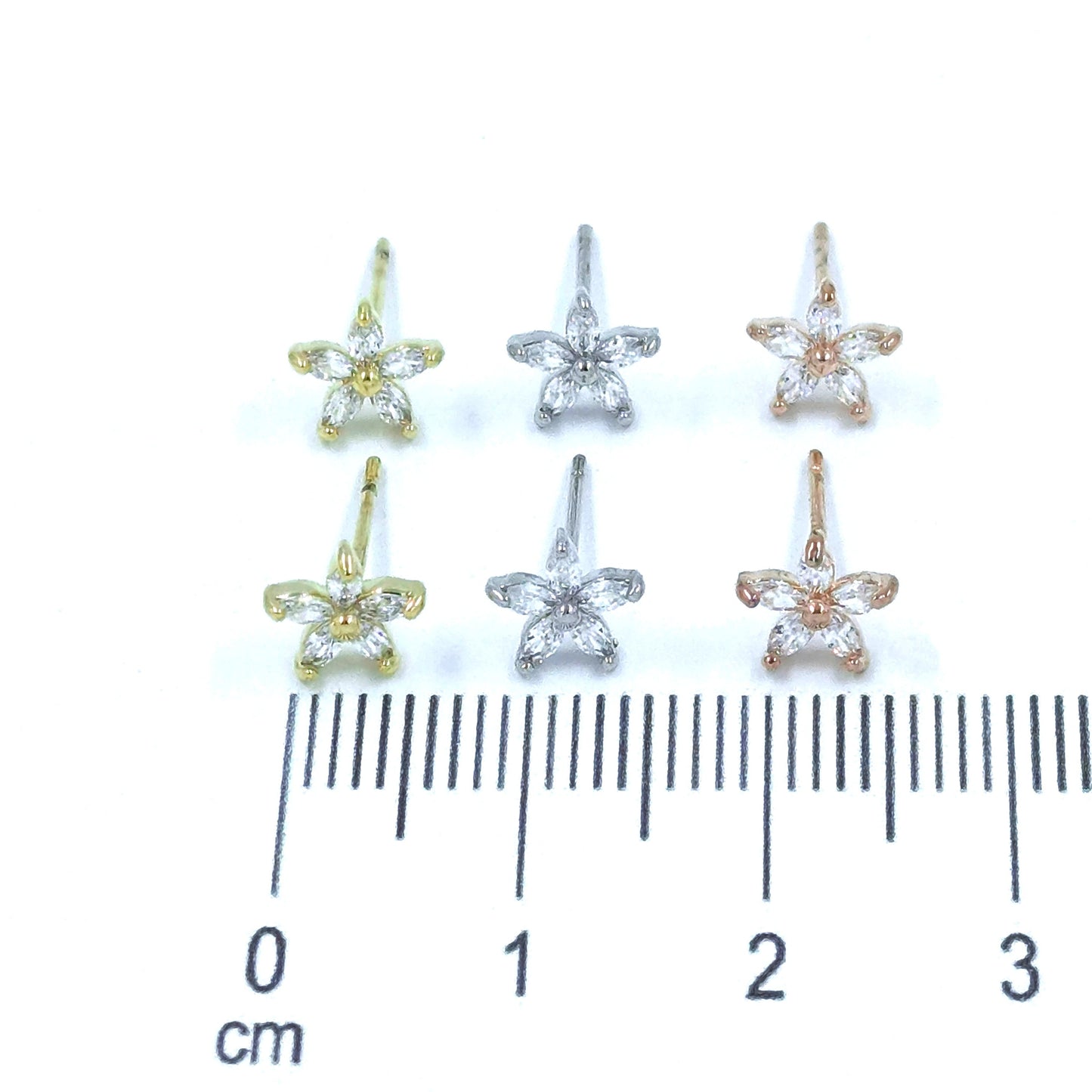 Topo trío 3 oros flores