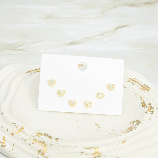 Topo trío corazones fuego