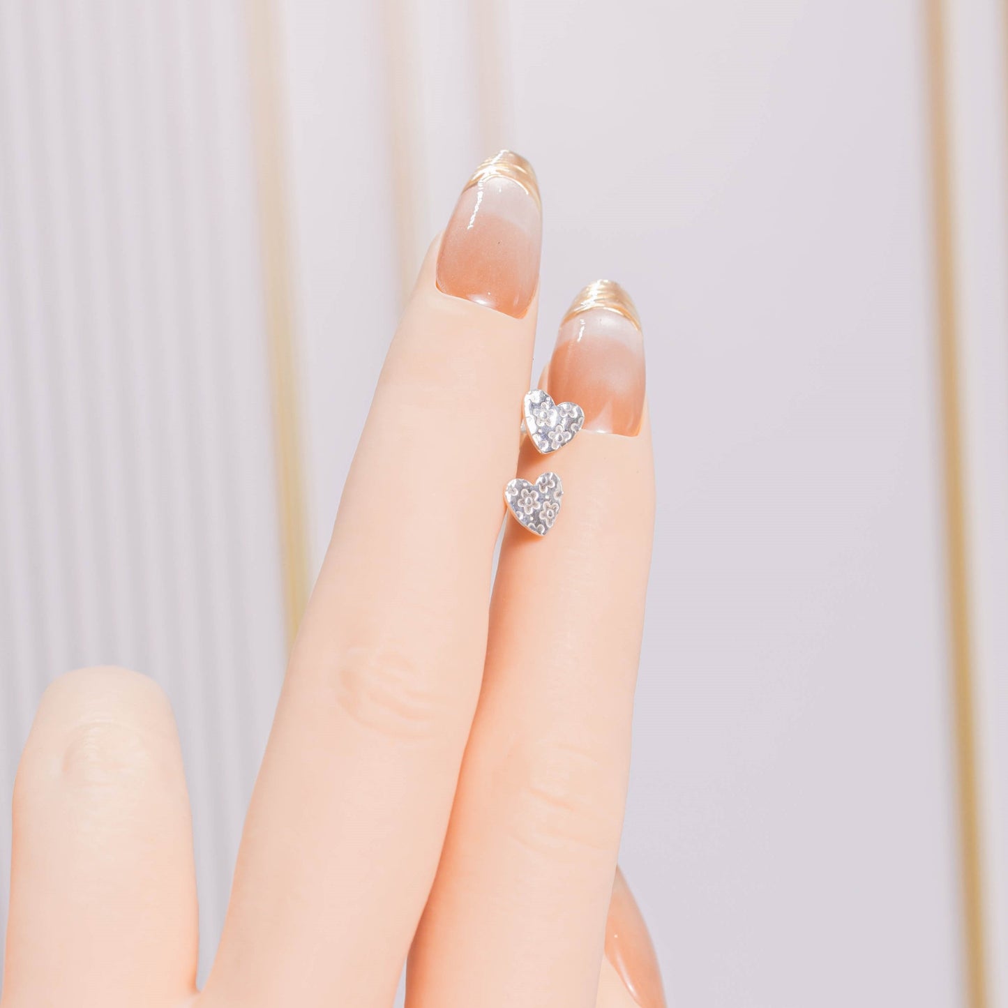 Topo plata corazón diamantado