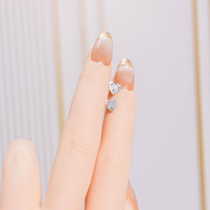 Topo plata corazón diamantado