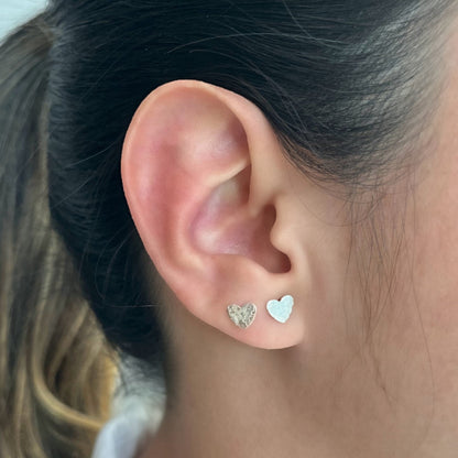 Topo plata corazón diamantado  Amulí