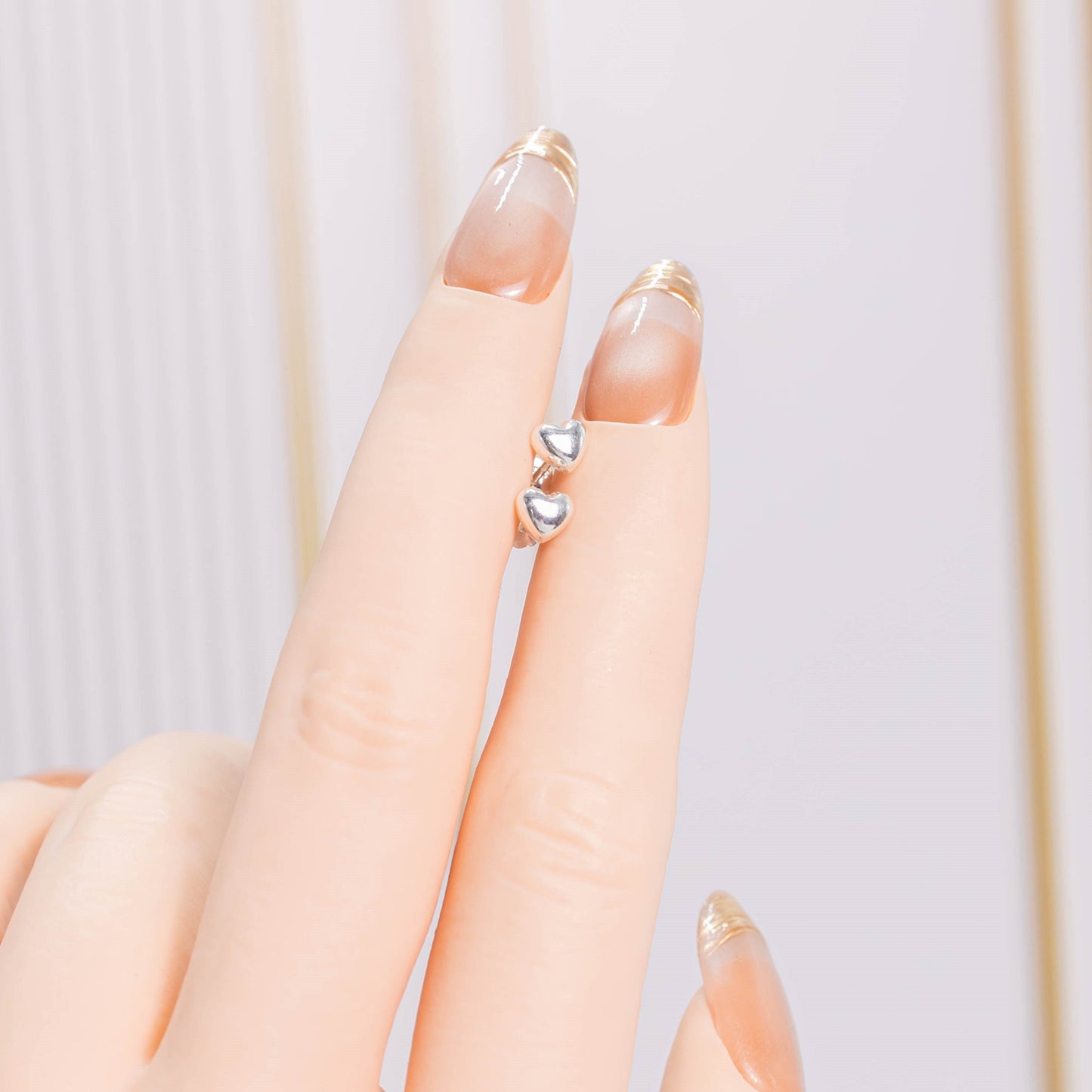 Topo plata corazón relieve