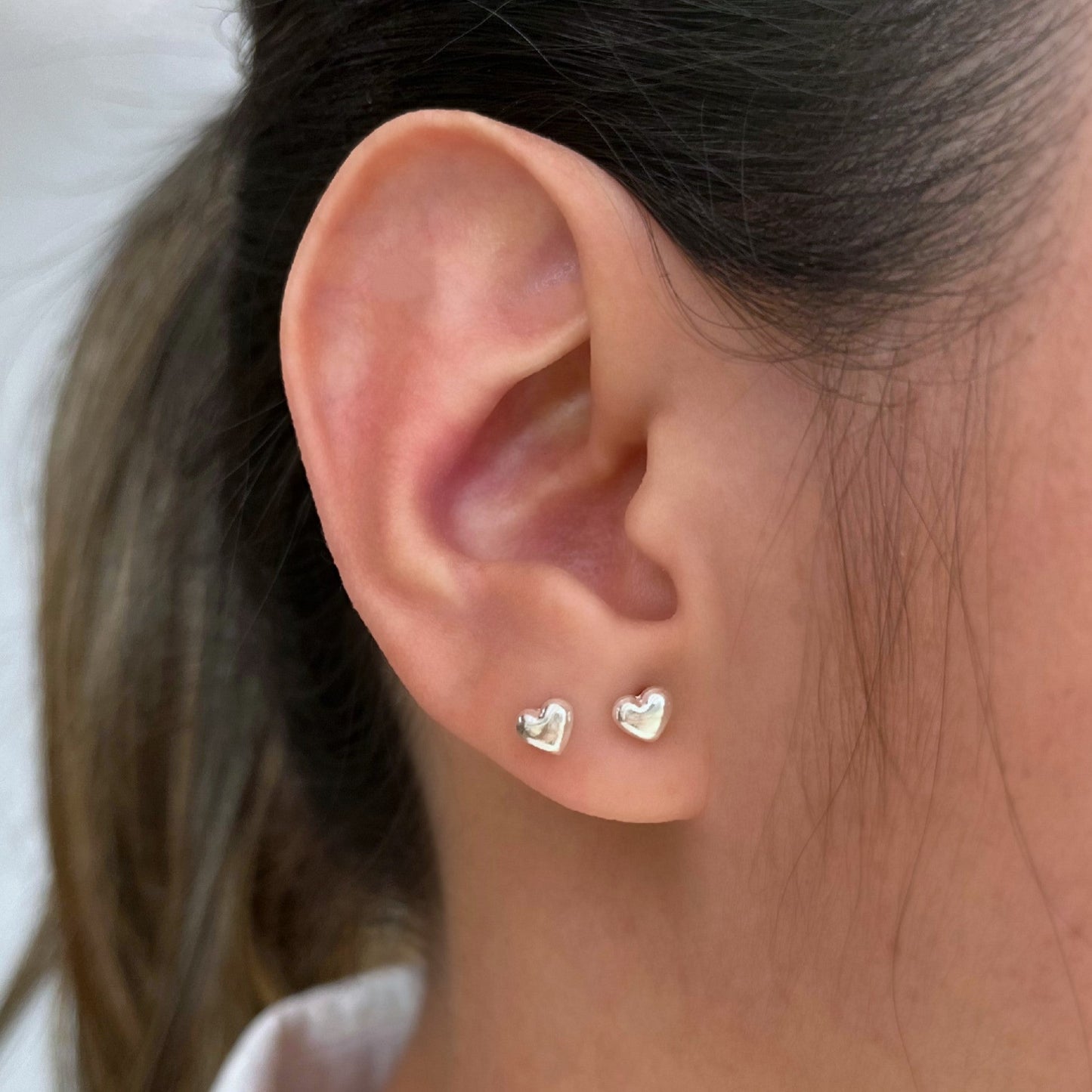 Topo plata corazón relieve  Amulí