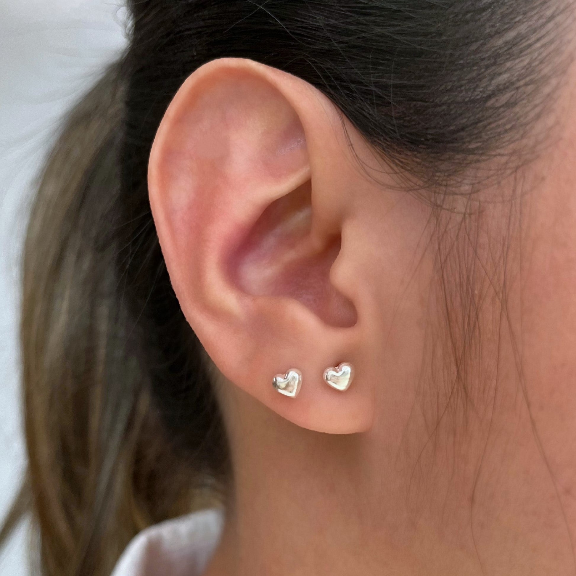 Topo plata corazón relieve  Amulí