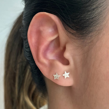 Topo plata estrella diamantada  Amulí